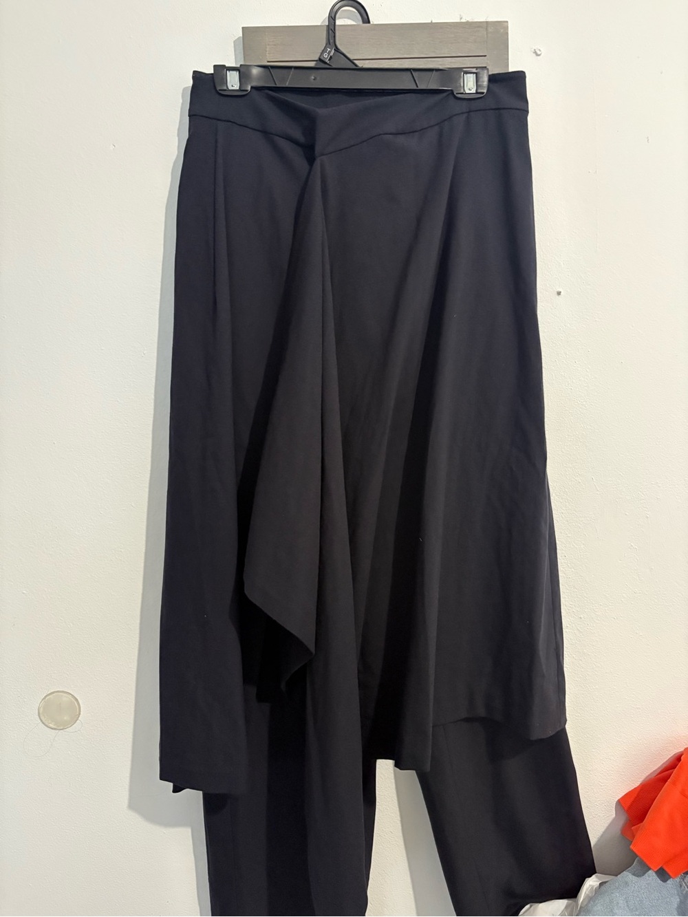 Zara Black Asymmetrical Draped Pants